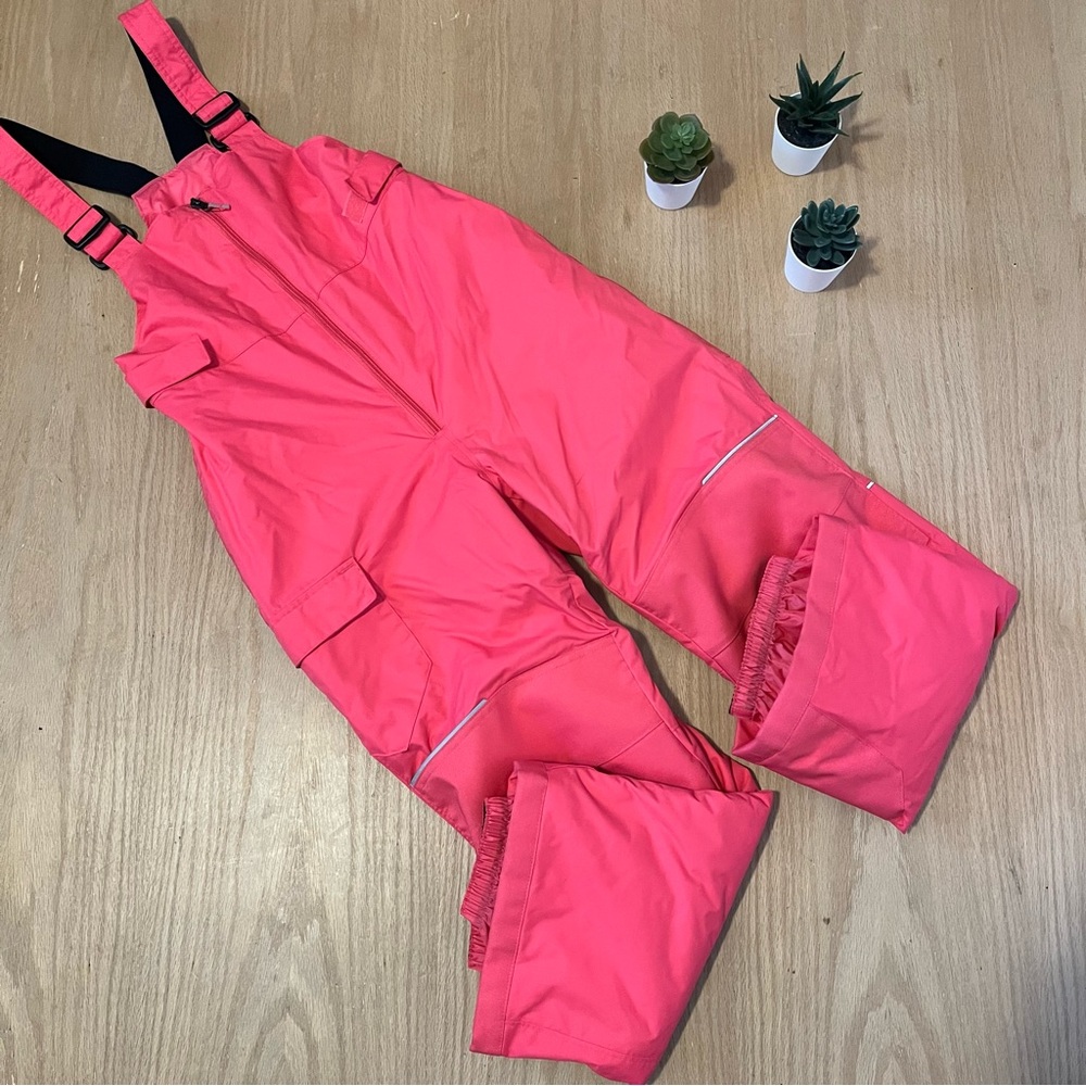 Columbia Kids Bib Snow Pants in Pink